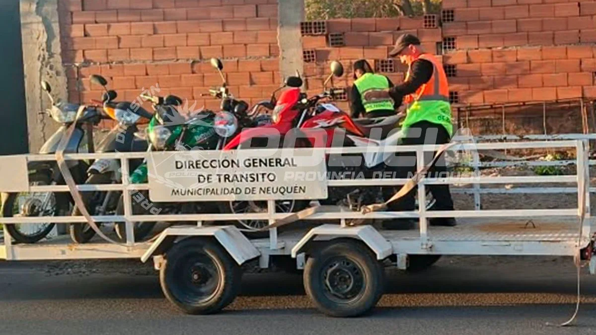 Secuestran once motos durante un operativo policial en Neuquén