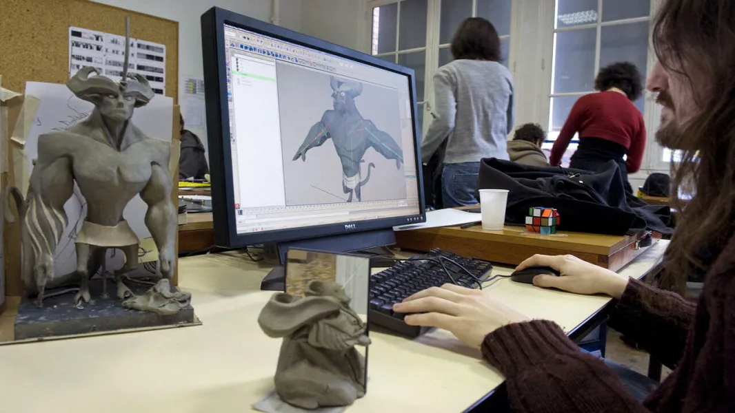 El uso de la IA en escuelas de artes visuales (Foto: AFP - MARTIN BUREAU)