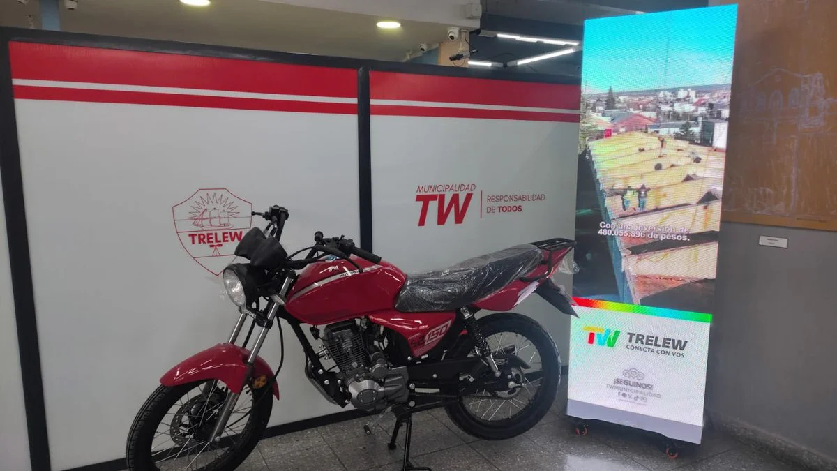 Trelew sorteará tres motos entre contribuyentes al día