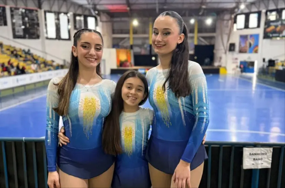 Tres jóvenes patinadoras chubutenses compitieron en Brasil
