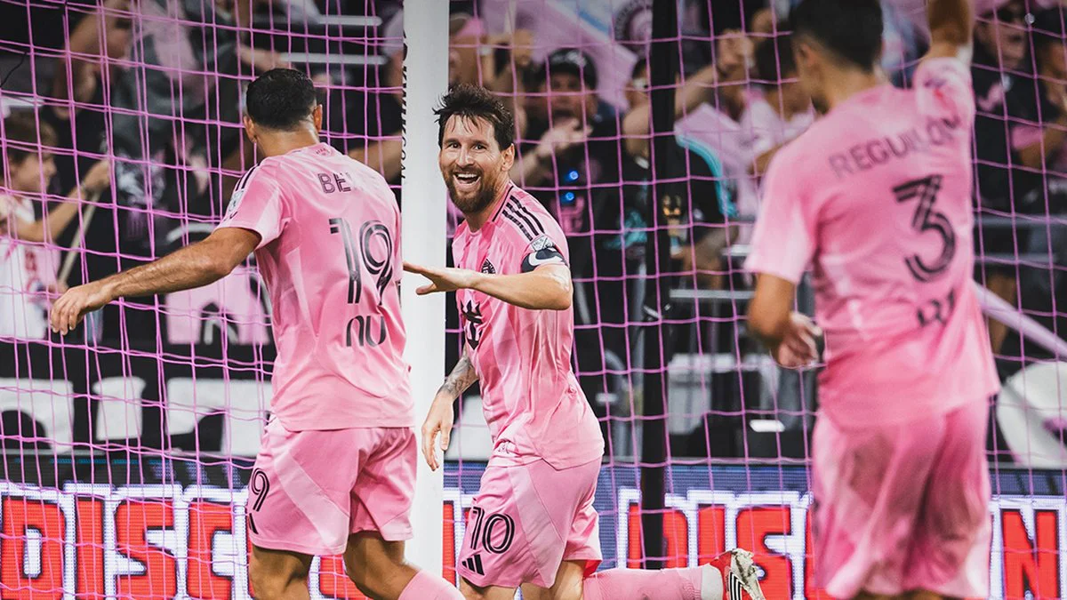 Messi celebra en el Inter Miami foto oficial X Inter Miami