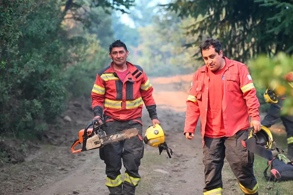 Trabajan sin tregua en Los Alerces