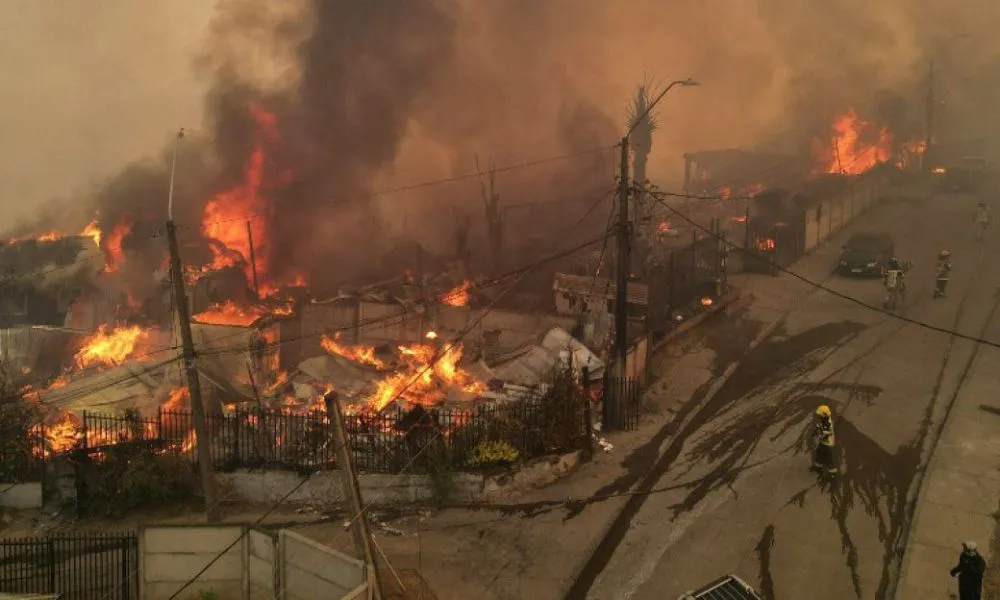 Incendios en Chile foto Perfil