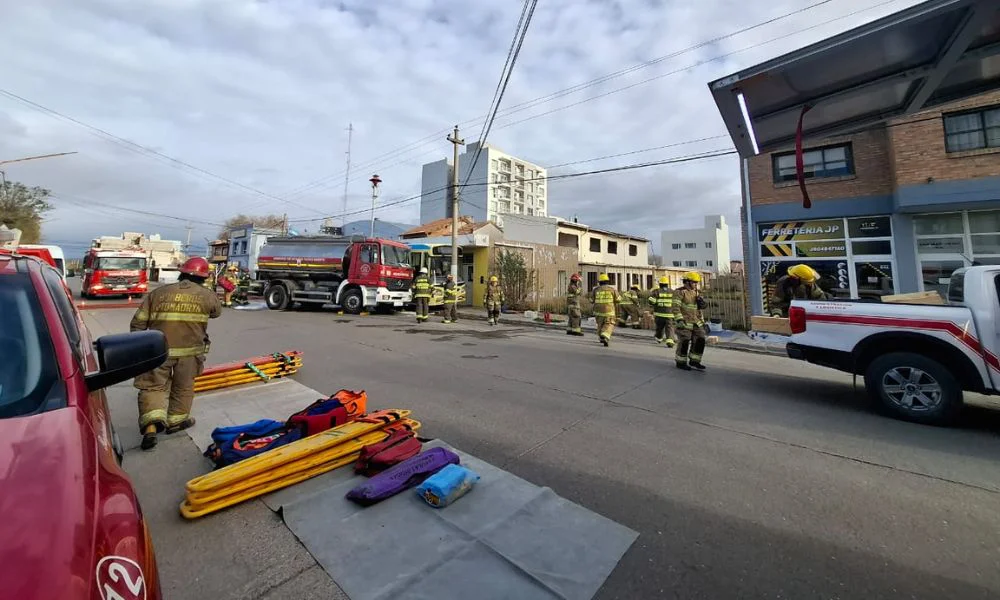 Simulacro de accidente en Madryn