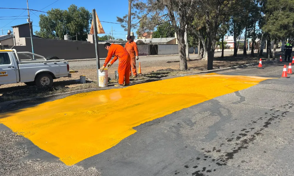 Trabajos sobre la doble trocha Rawson Playa Union