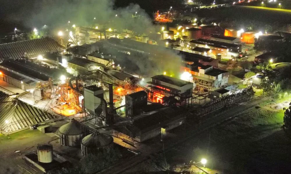 Se incendió la planta de Vicentín en Ricardone. Foto LA NACION