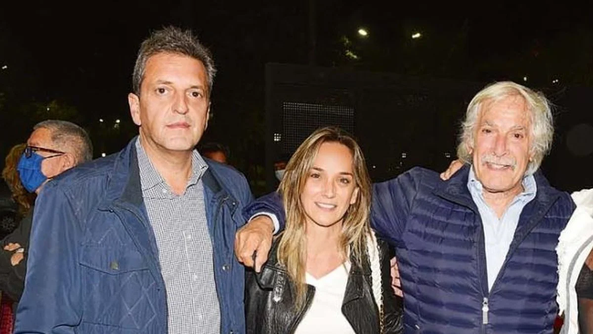 Sergio Massa, Malena Galamarini y Fernando Galmarini. Foto Noticias de Bariloche