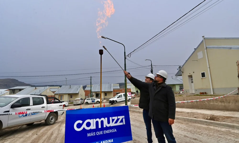 Inauguración de obra de gas en Valle Chico