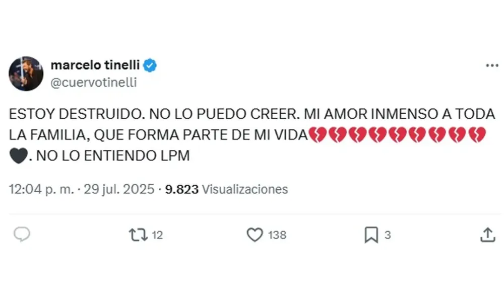 Tinelli sobre la tragedia de Mila (1)