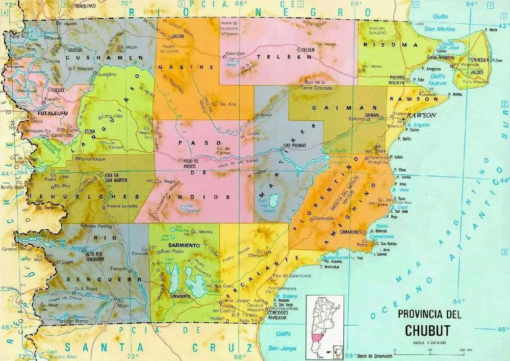 mapa chubut