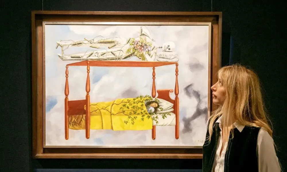 El Sueño (La cama), de Frida Kahlo. Foto: Getty Images for Sotheby's / ARTnews