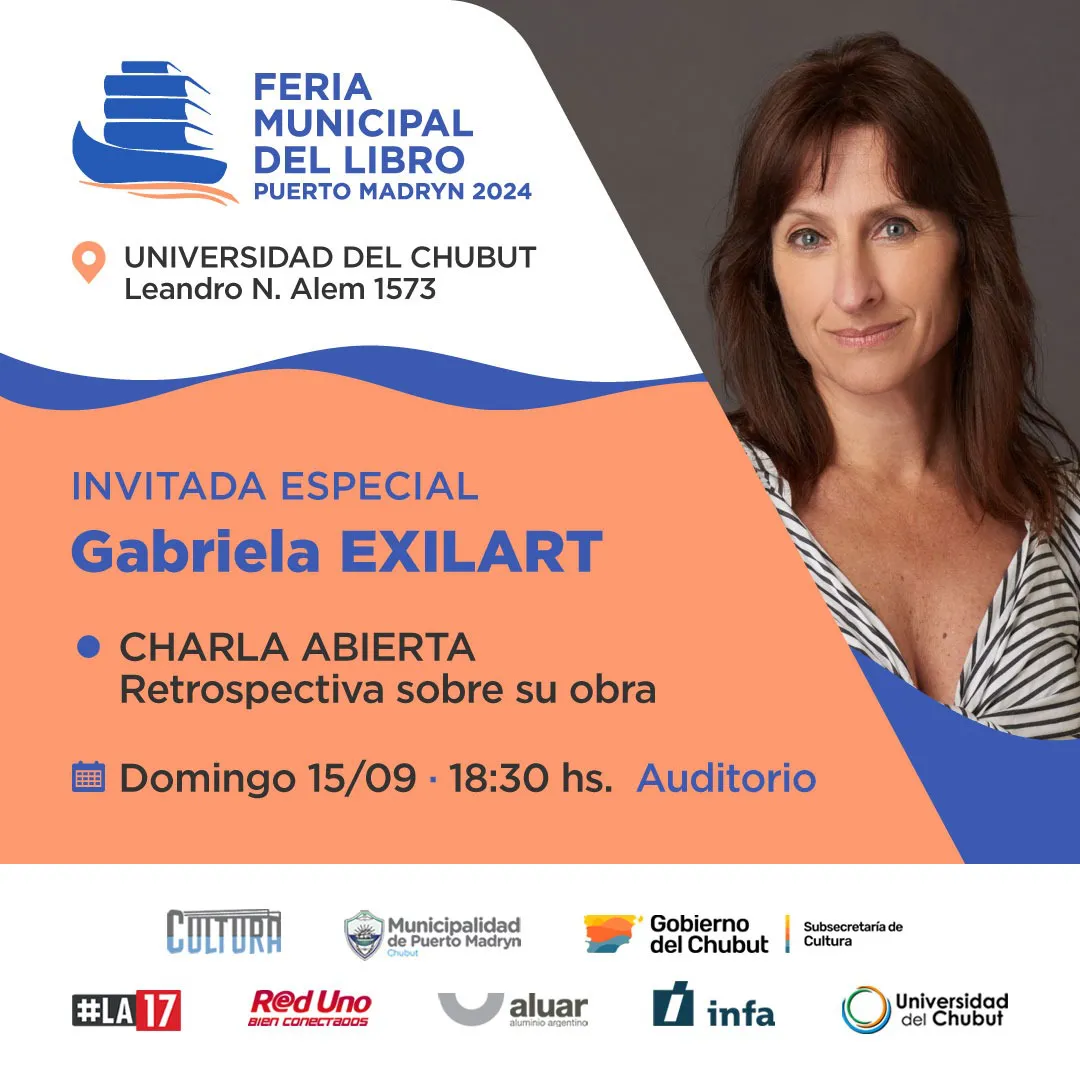 Gabriela Exilart en la Feria del Libro de Puerto Madryn