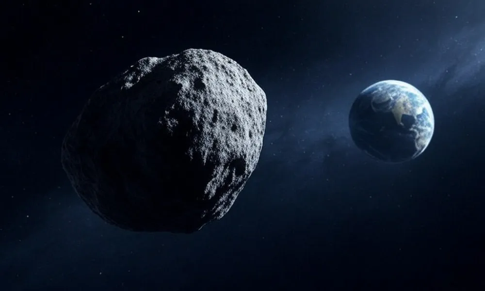 Asteroide acercandose a la Tierra