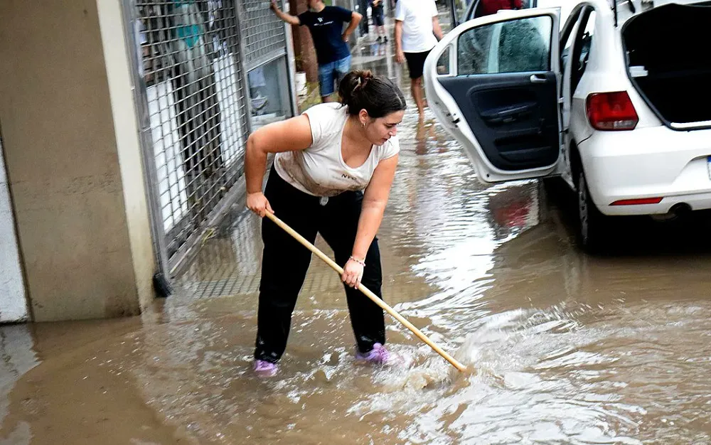 Bahía Blanca afectada por el temporal