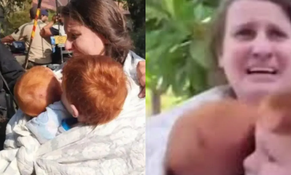 Momento del secuestro de la familia bibas