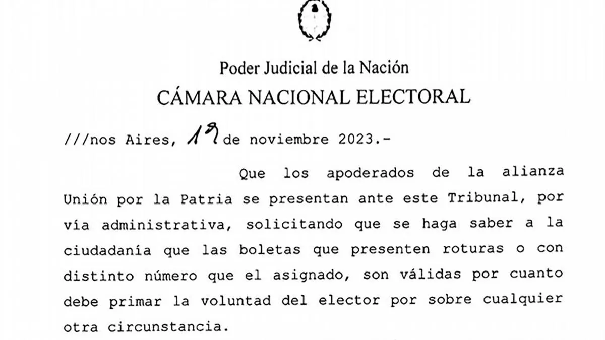 Boletas rotas son válidas