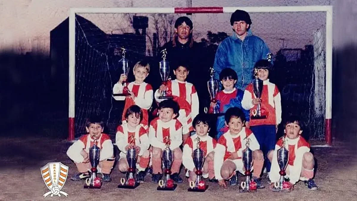 Abanderado Grandoli con Jorge Messi