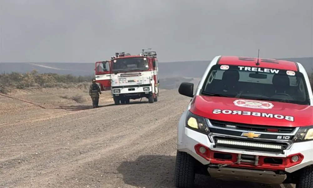 Incendio al norte de Trelew