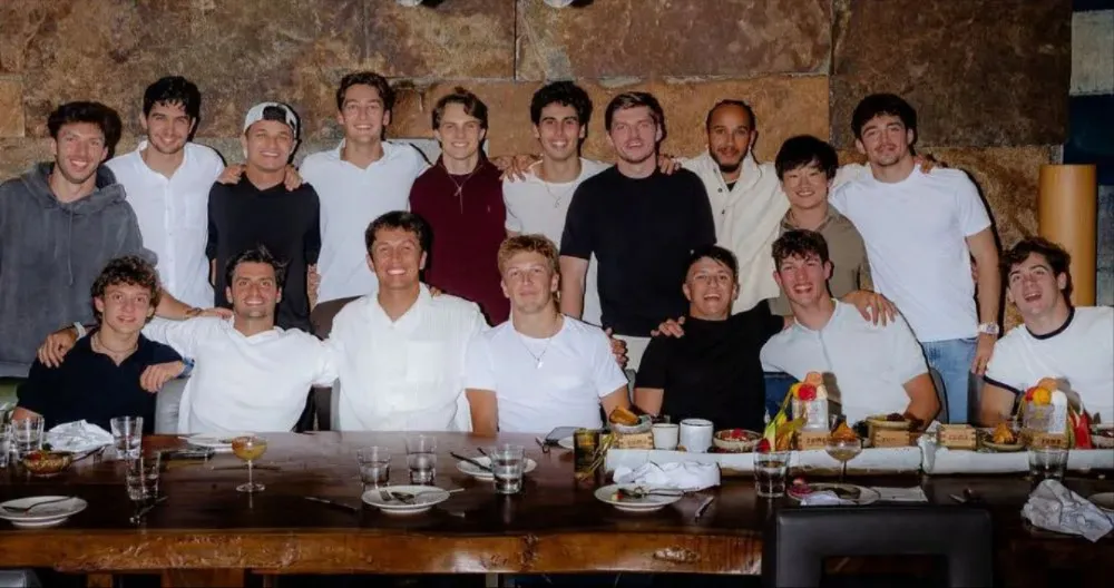 La tradicional cena de fin de año reunió a casi toda la grilla de Fórmula 1