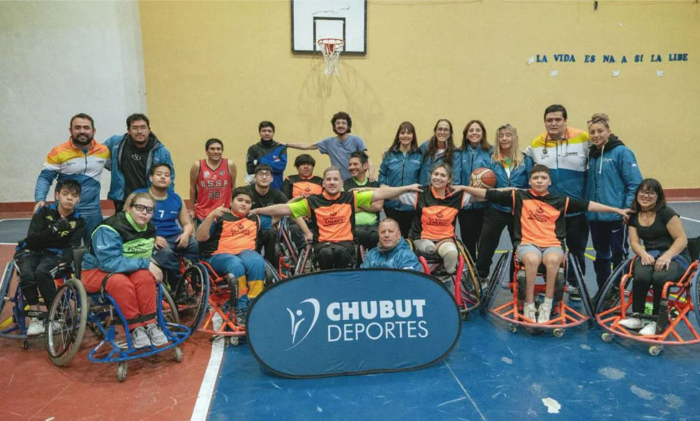 Básquet adaptado. Foto Chubut Deportes.
