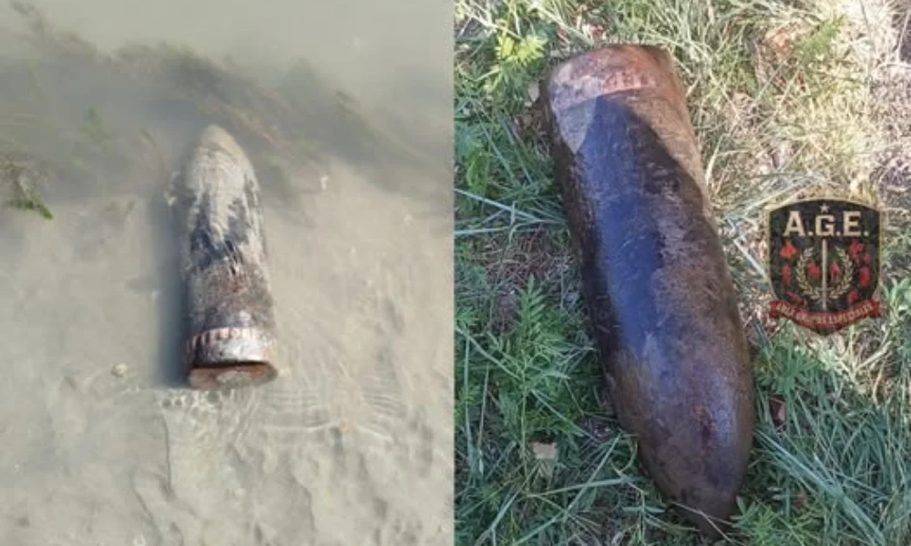 Determinaron que se trataba de un proyectil de artillería de 152 milímetros.