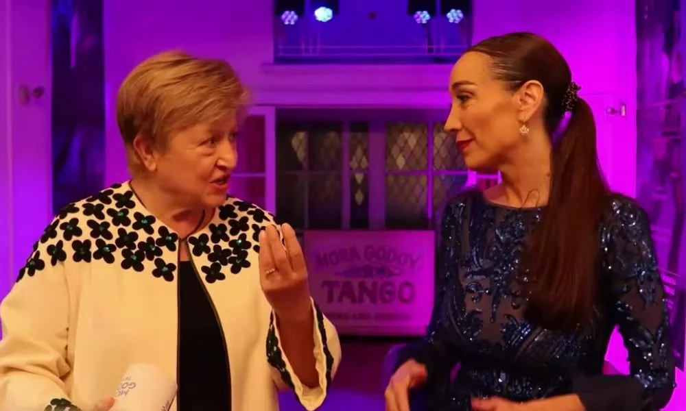 Mora Godoy y Kristalina Georgieva. Foto Infobae
