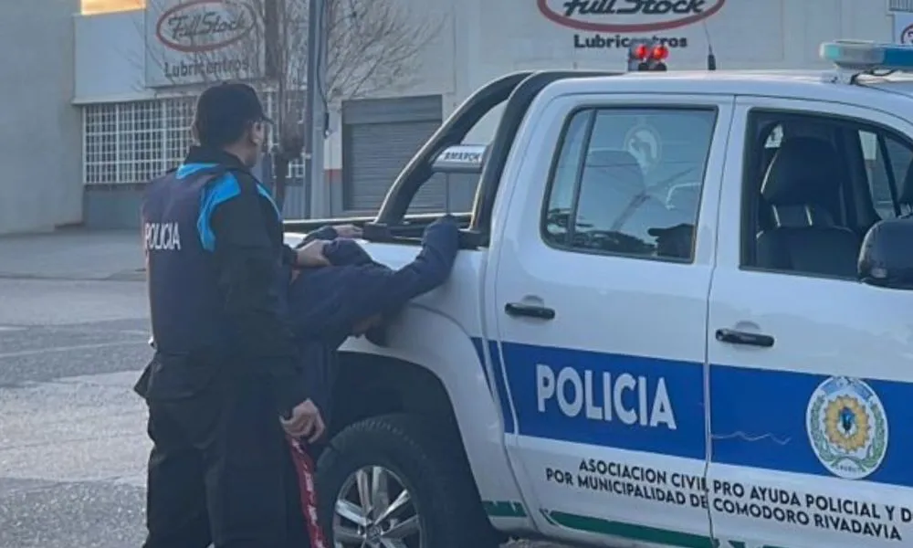 Delincuente detenido en Comodoro Rivadavia