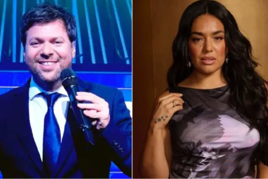 Guido Kaczka y Ángela Leiva