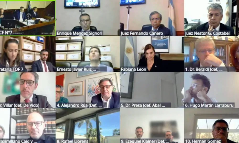 Audiencia Causa Cuadernos. Foto: captura YouTube @pjn/TN