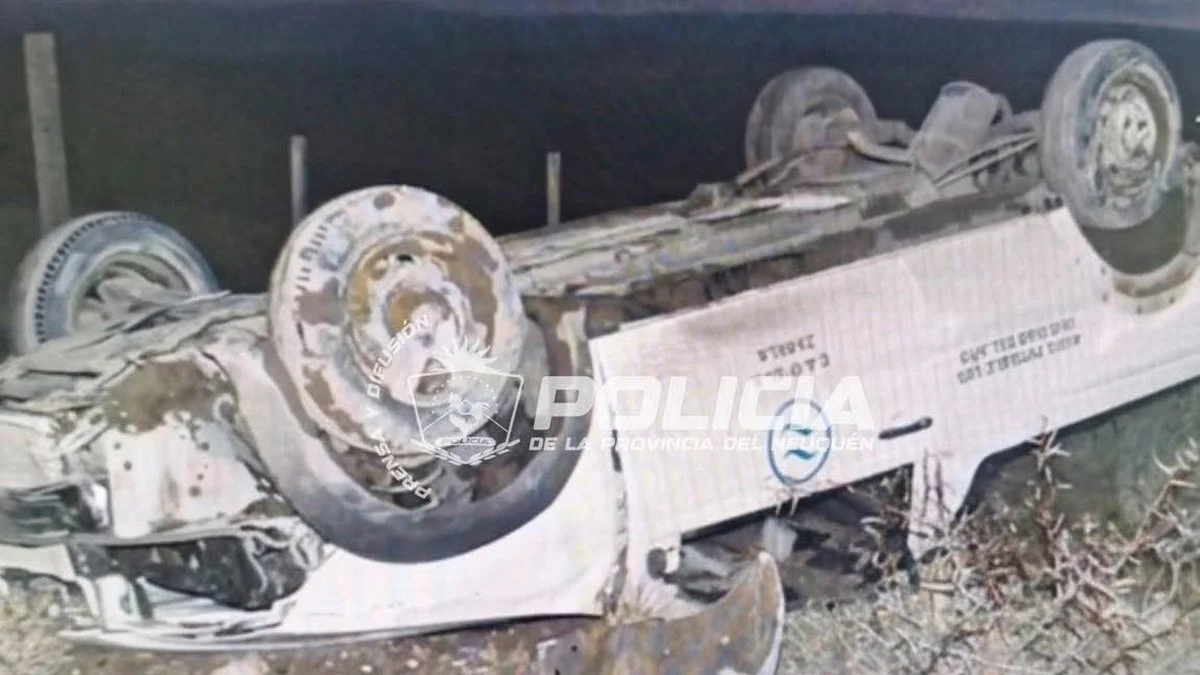Accidente de camioneta robada