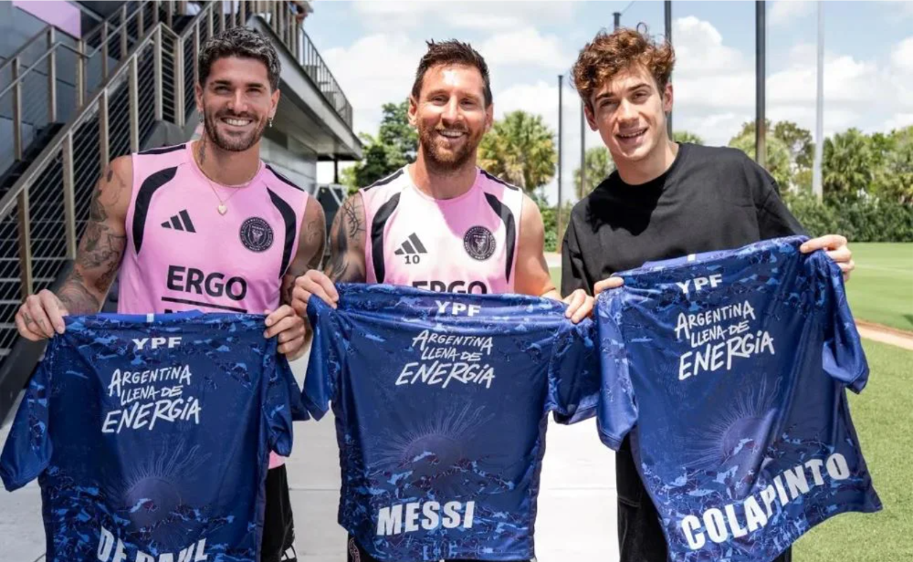 Franco se reunió con Lionel Messi y Rodrigo De Paul en la previa del Gran Premio de Miami.