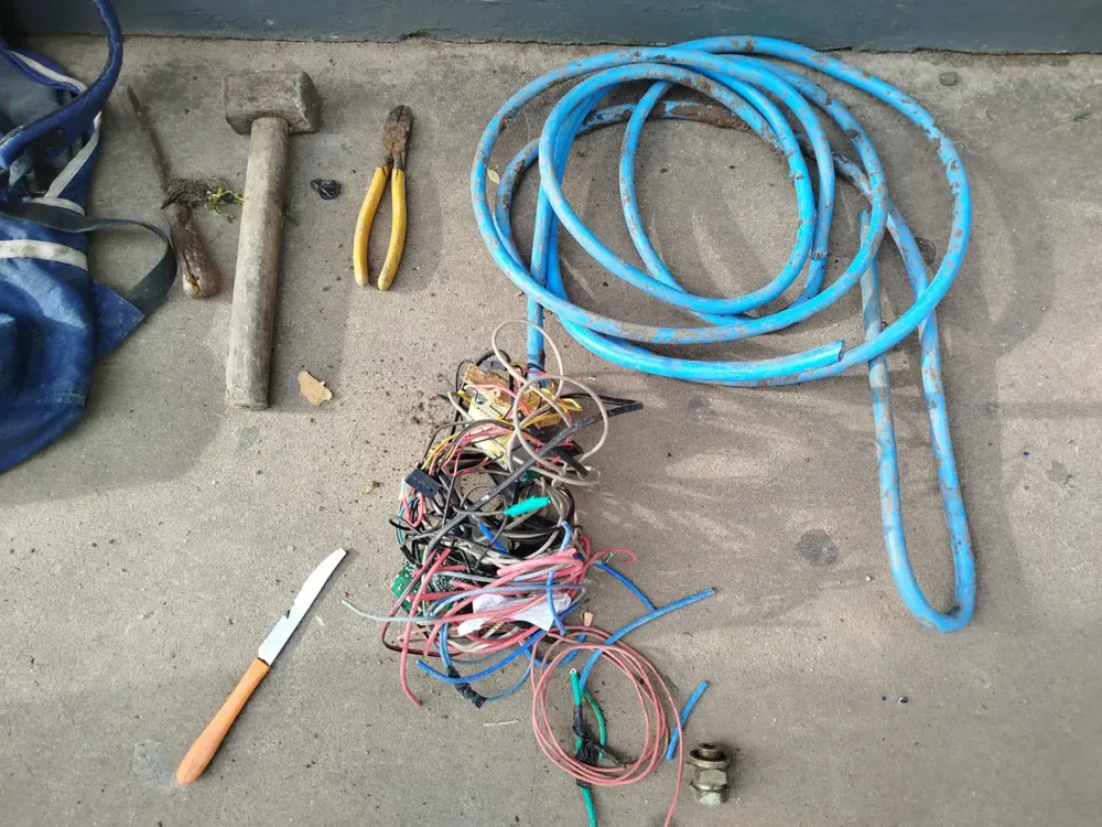 Detuvieron a joven que cortaba cables en la Panamericana