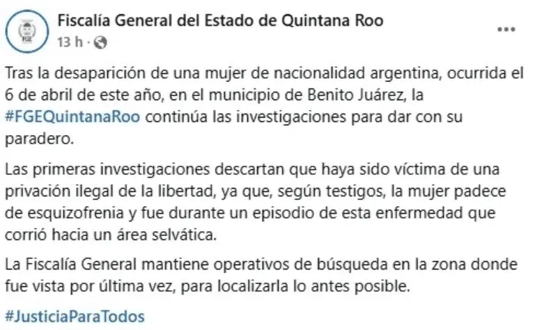 Comunicado Quintana Roo