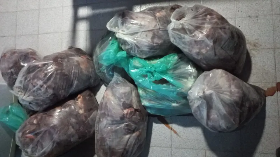 Decomiso carne y armas policía del Chubut 1