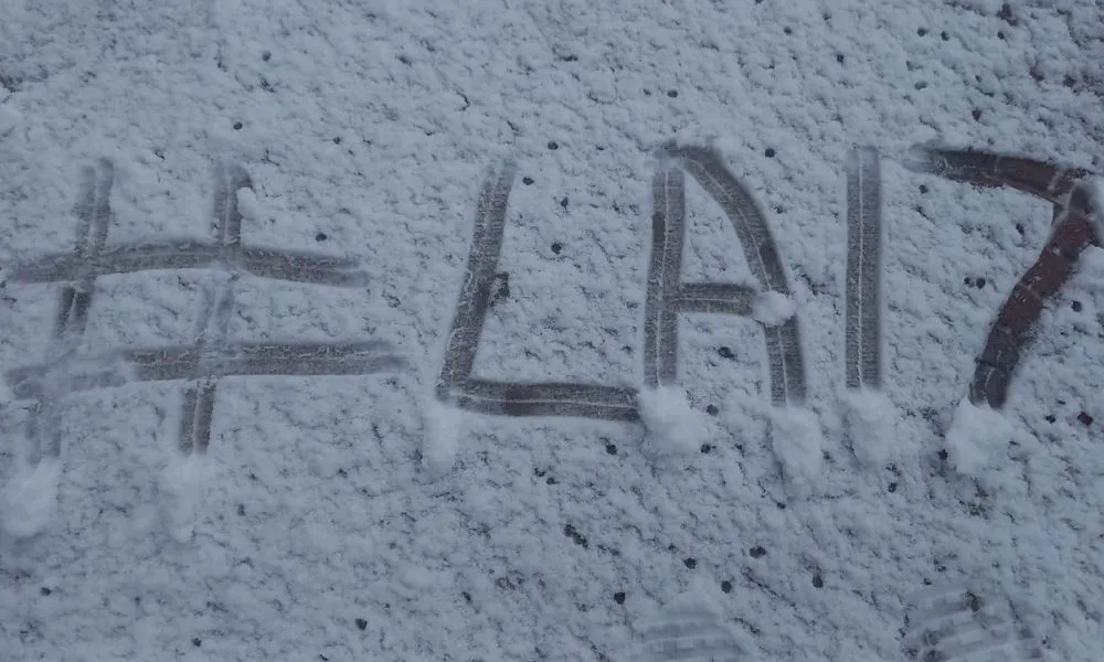 La17 escrito en la nieve 28 de junio