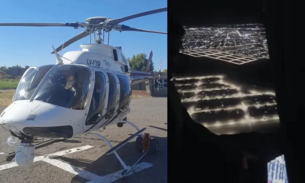  patrullaje nocturno del helicóptero que sorprendió a los vecinos