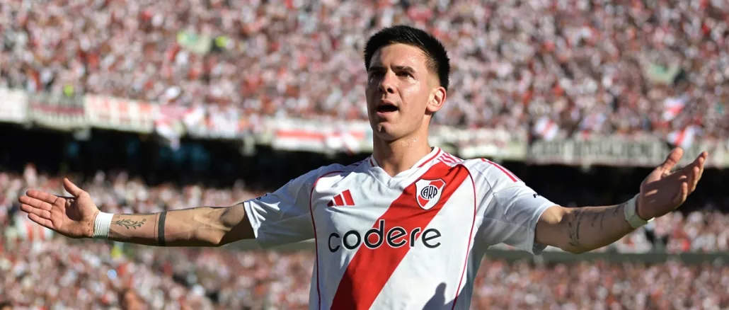 Mastantuono rompió un récord de River con un golazo a Boca en el Superclásico.