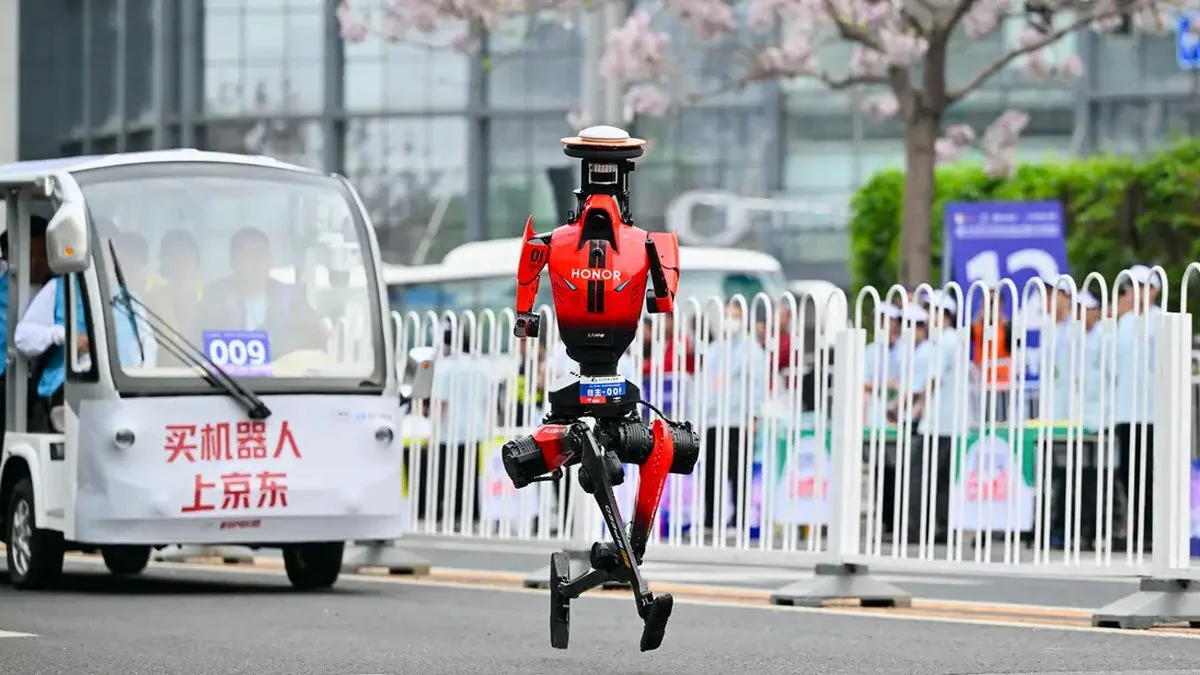 Robot humanoide Lightning. Foto SGZ/CFoto/picture alliance/DW
