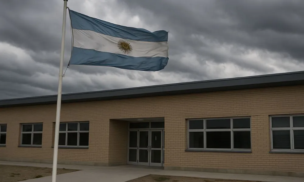 Escuela con viento imagen ilustrativa generada por LA17