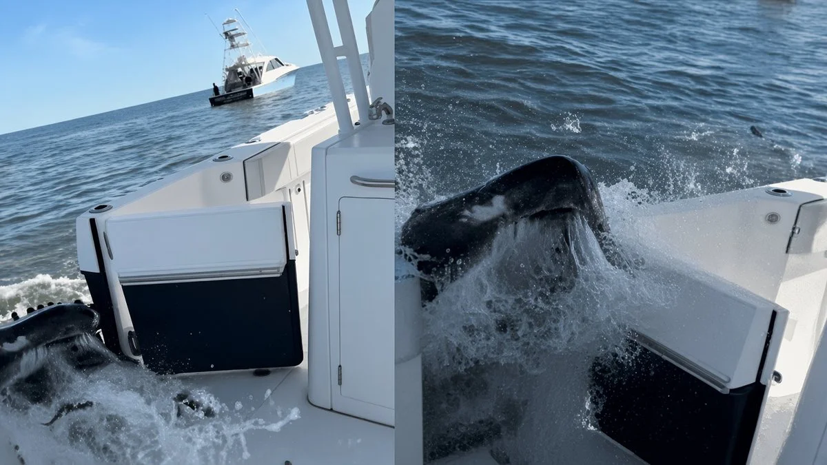 Ballena choca contra un barco en Long Island.