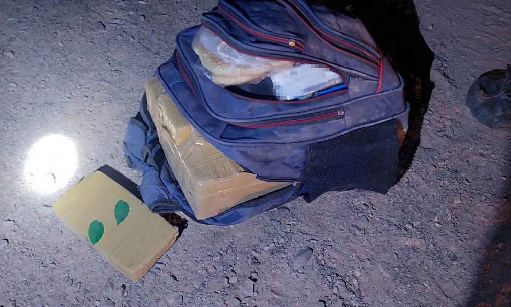 Mochila con cocaína