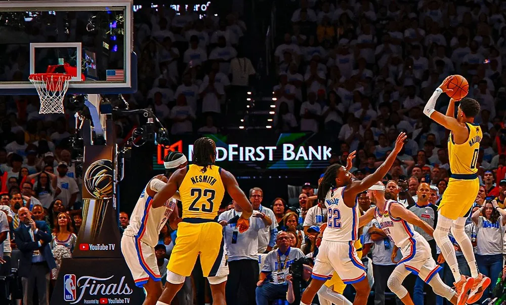 Indiana tomó ventaja en las Finales de la NBA ante Oklahoma (Foto: @NBALatam)