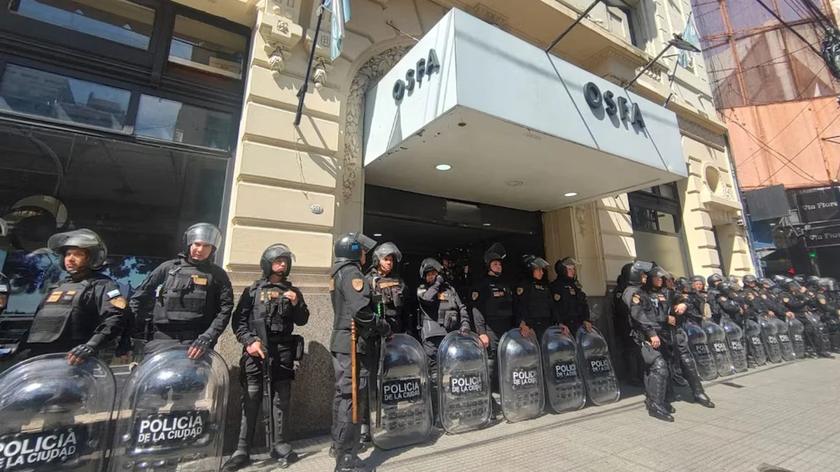 Protesta en OSFA (Infobae)