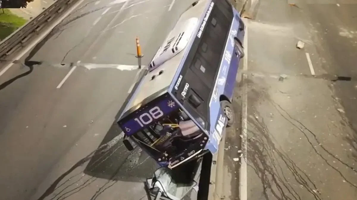 Accidente en la General Paz. Foto A24