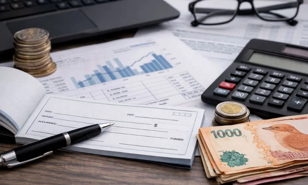 Impuesto al cheque. Imagen creada con IA generativa por #LA17