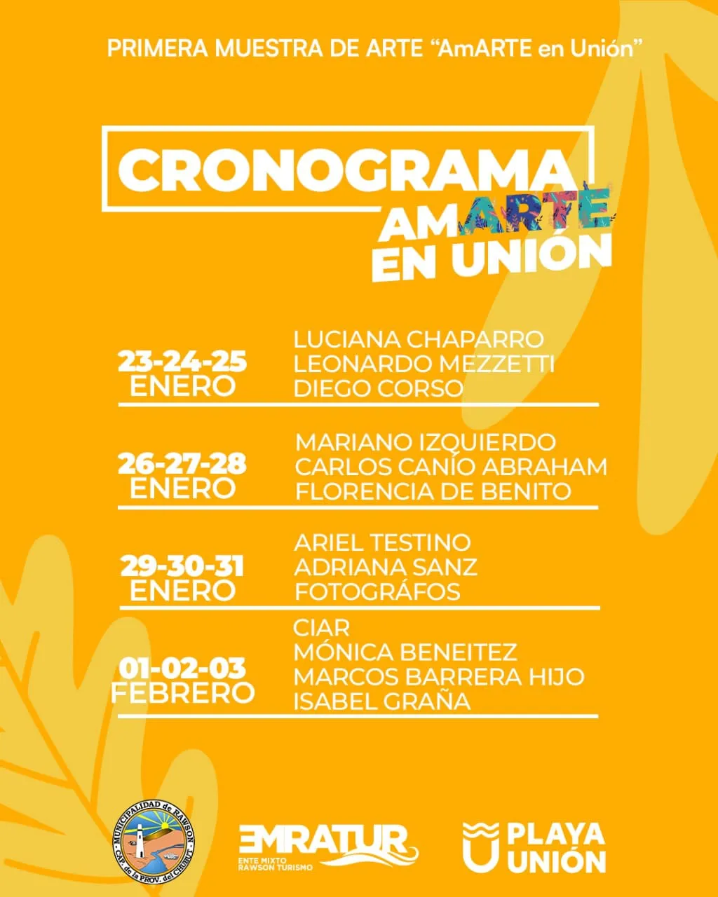 Muestra de arte en Playa Union