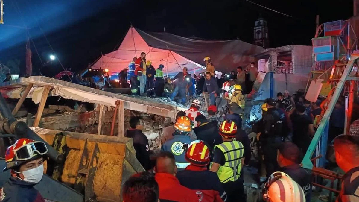 Explosión e incendio en México