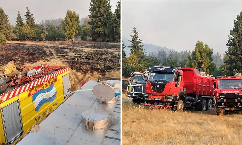Vialidad Nacional colabora con los incendios en El Bolsón