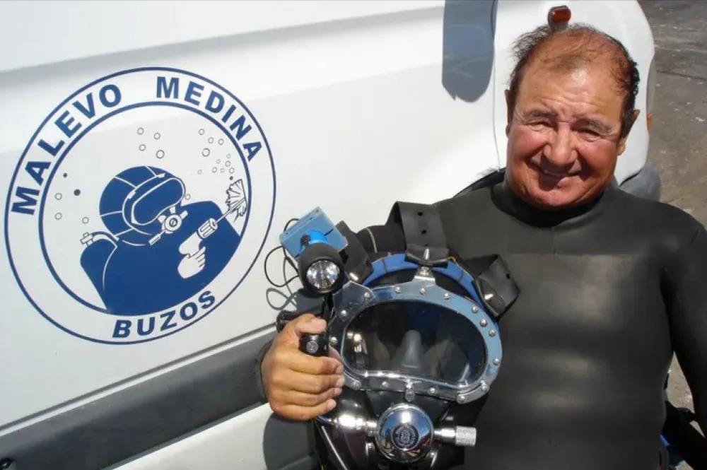 Malevo Medina fue mucho más que un buzo