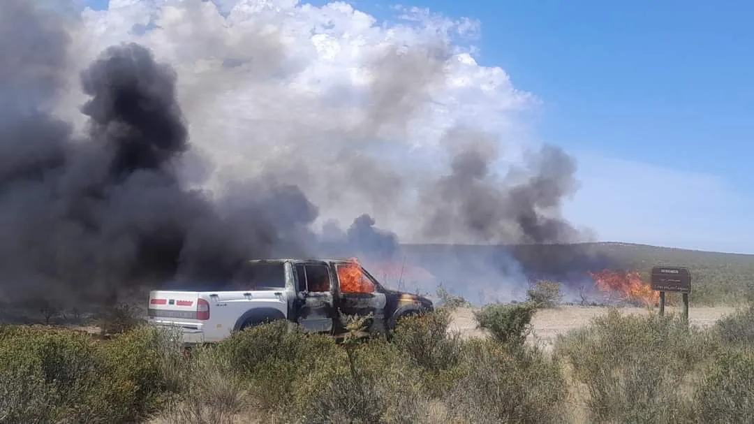 camioneta incendio